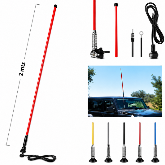 Antena 2,2 Metros Color Rojo