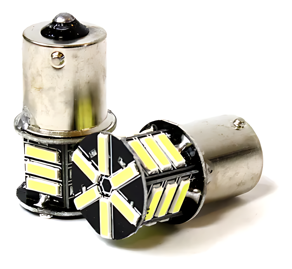 Ampolleta 21 Leds Luz Azul 12V 1 Cont. Pata Pareja