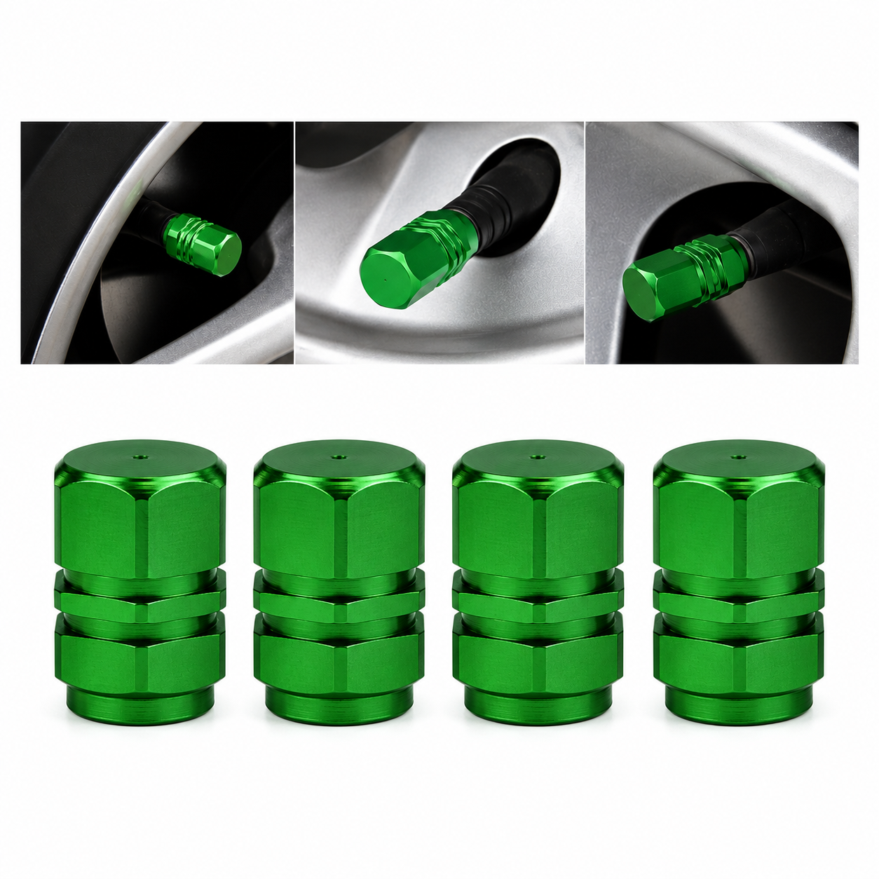 tapa valvula set 4 VERDE