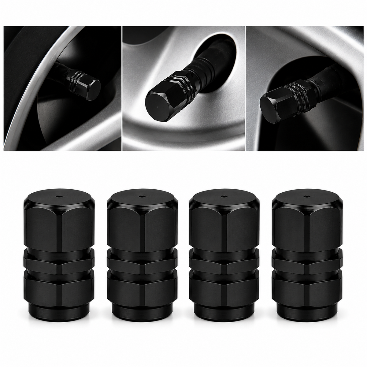 tapa valvula set 4 Negro