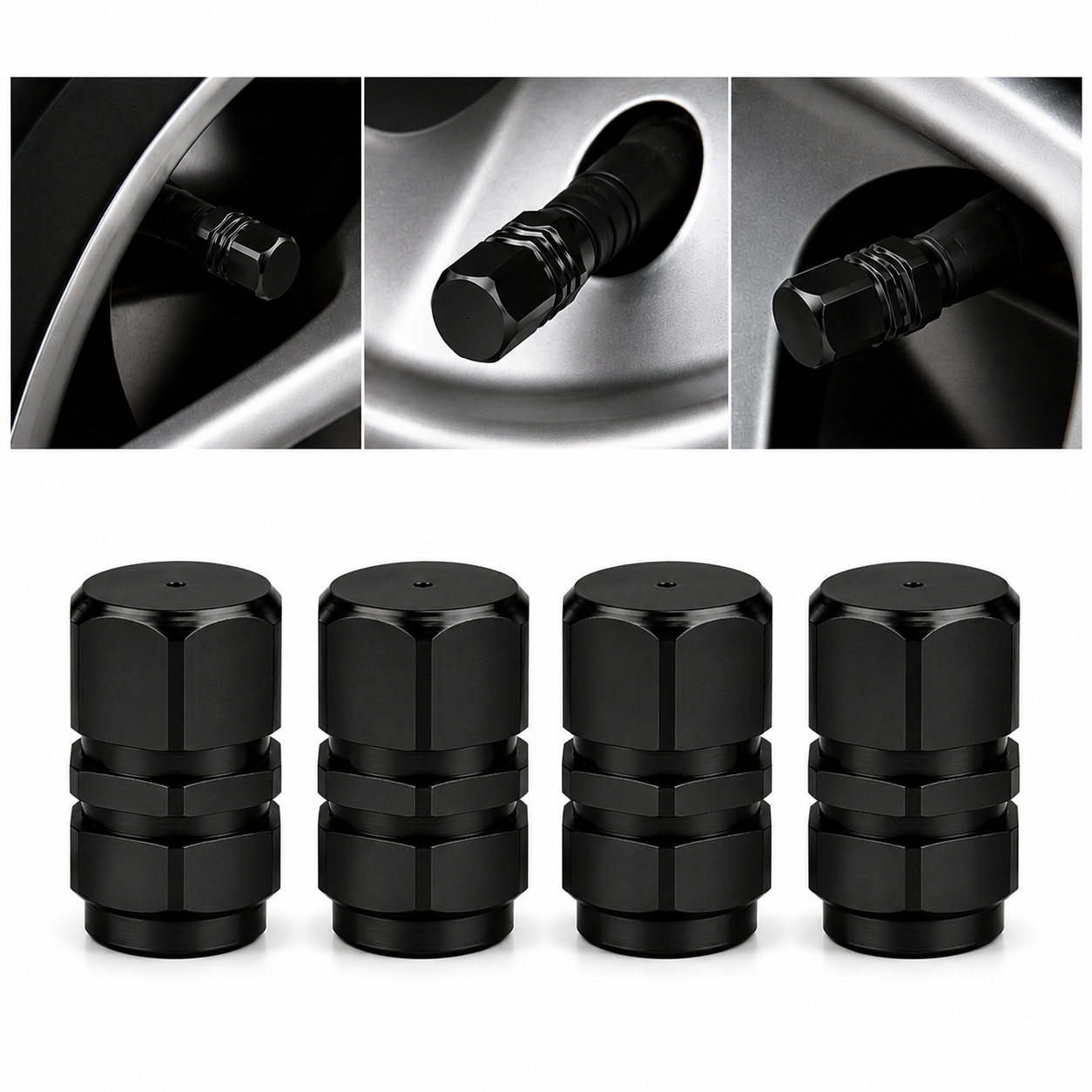 tapa valvula set 4 Negro