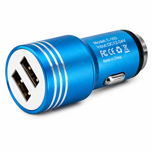 Cargador con 2 Puertos USB Azul
