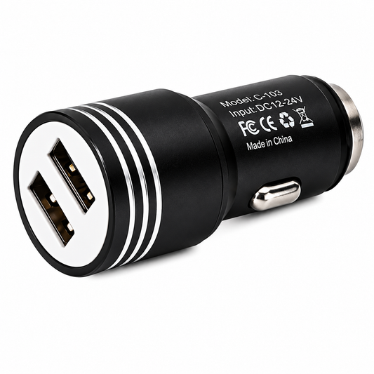 Cargador con 2 Puertos USB Negro