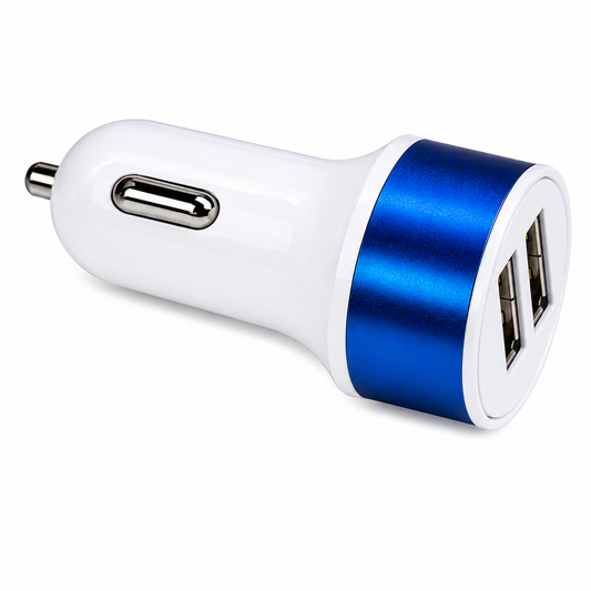 Cargador con 2 Puertos USB BLANCO-AZUL