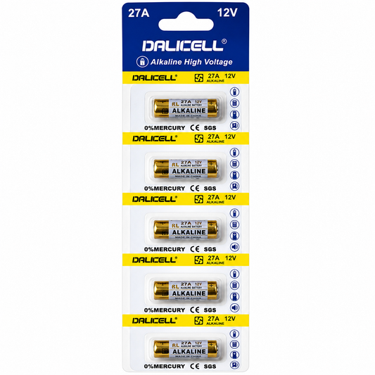 Set 5 Pilas Alcalina Dalicell 27A 12V