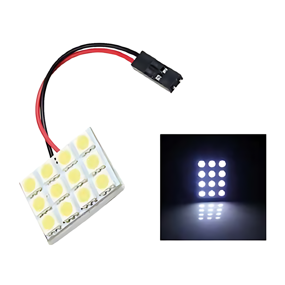 Panel Luces LED 5050 Interior 12 Leds Color Azul