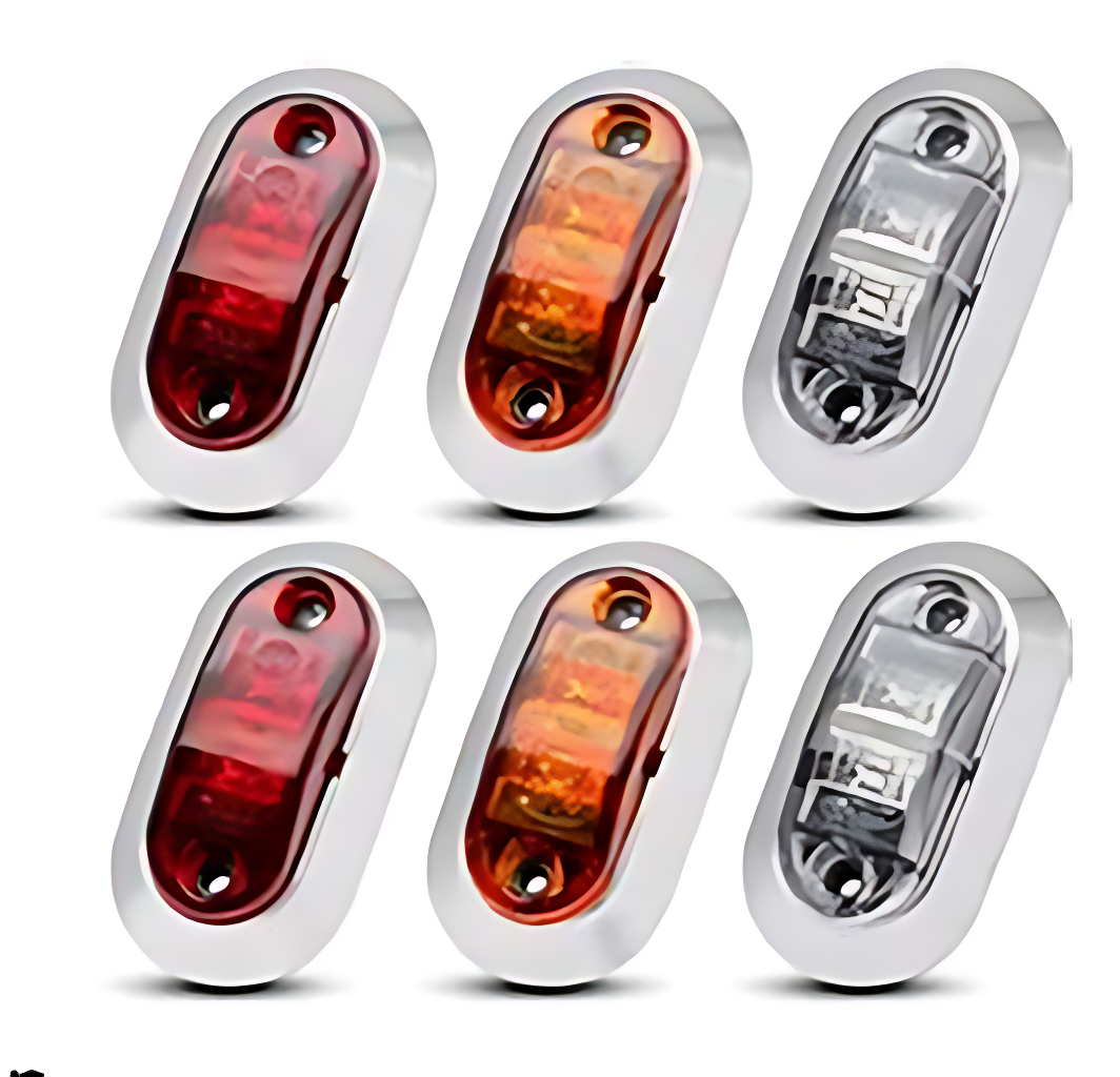 Foco Lateral 2 Leds 12V y 24V color Ambar