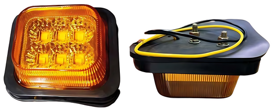 Faro Lateral 6 LED 12-24v Bivolt Ambar