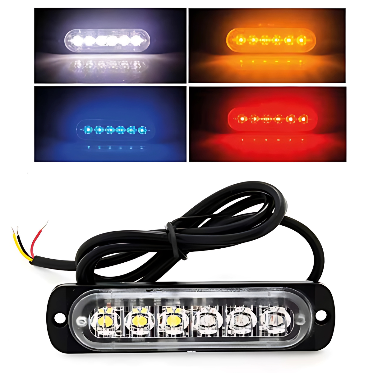 Luz Strobo 6 LEDs Azul