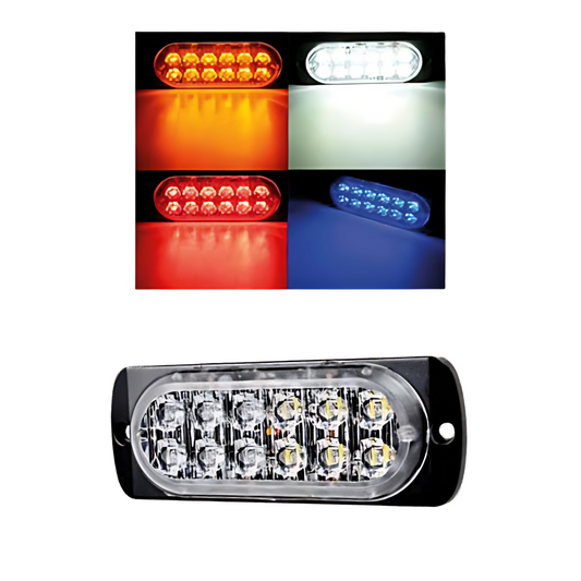 Luz Strobo 12 LEDs Ambar