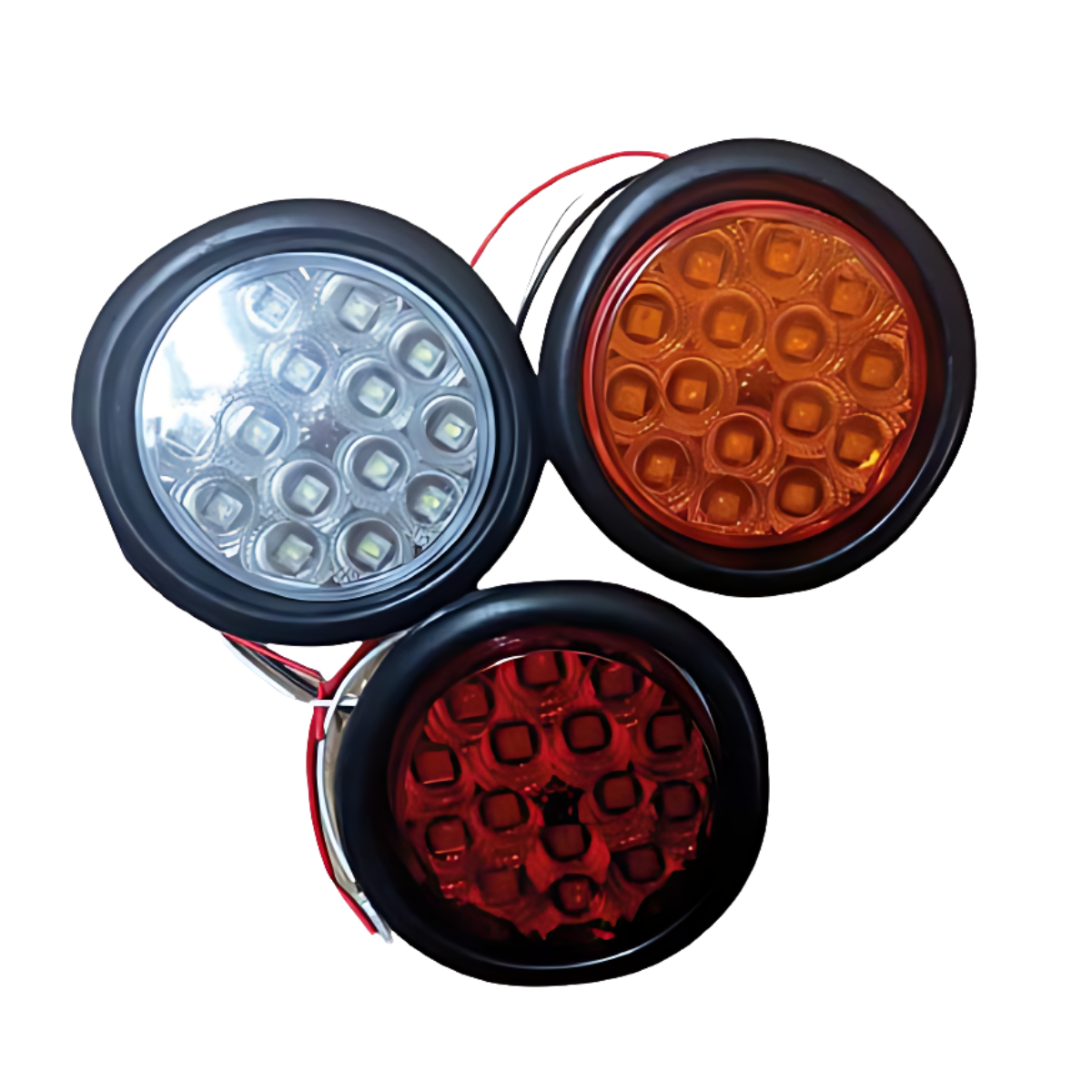 Luces Traseras Redondas 15 Leds Color Blanco