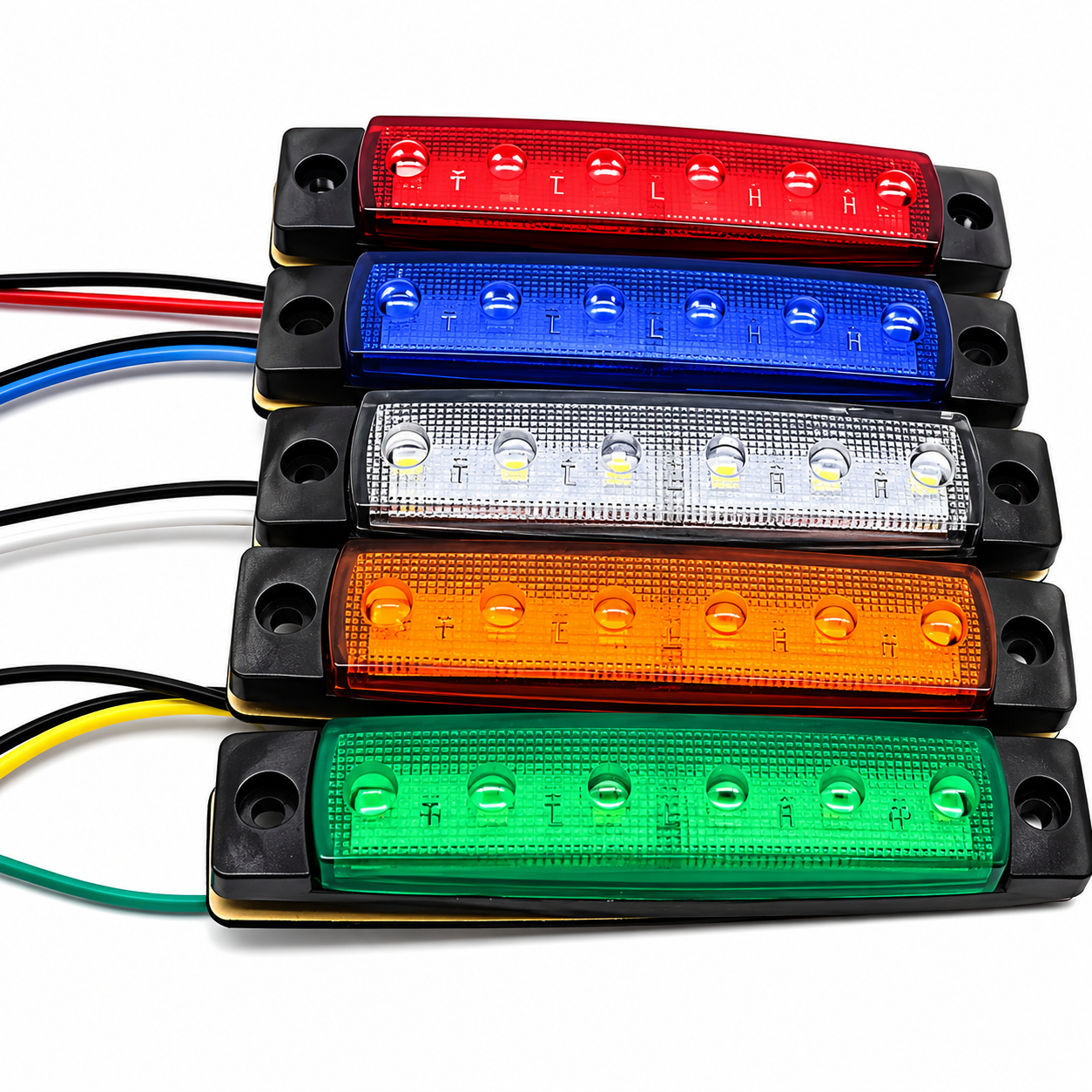 Indicadores de 6 LEDs Color Blanco