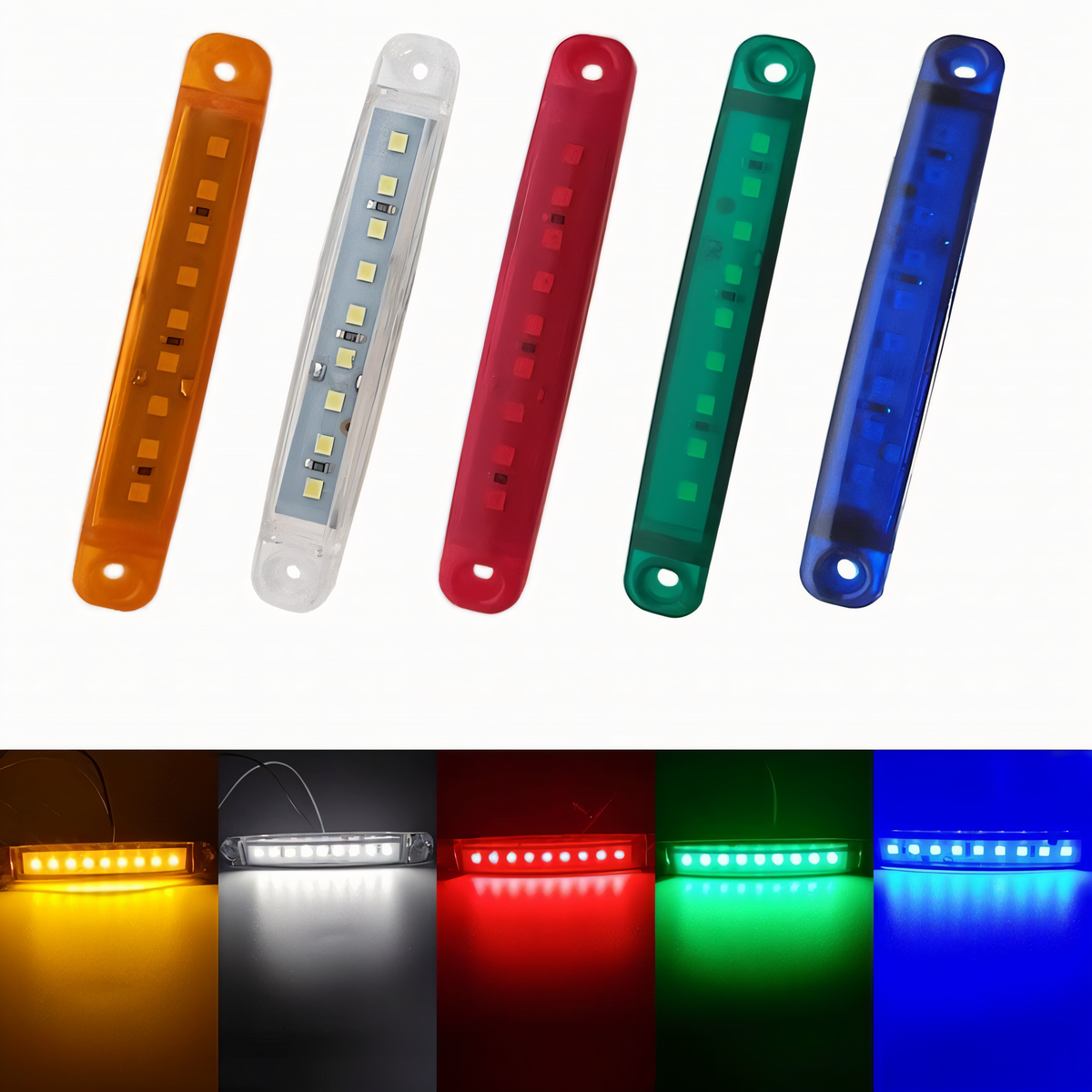 Indicadores de 6 LEDs Bivolt Azul