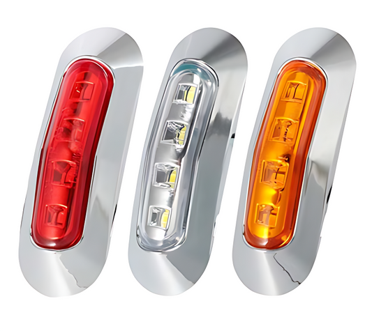 Foco LED Externo 12-24V 4 Leds Color Ambar