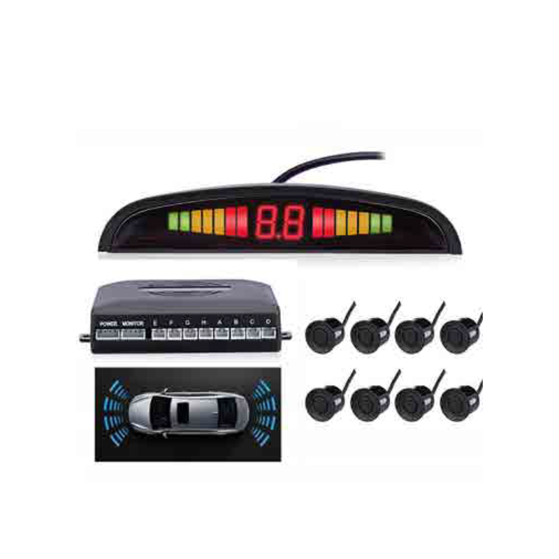 Sensor Retroceso 12v 8 Puntos Gris