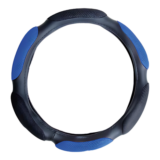 Cubre volante acolchado CAMION 45CM NEGRO/AZUL