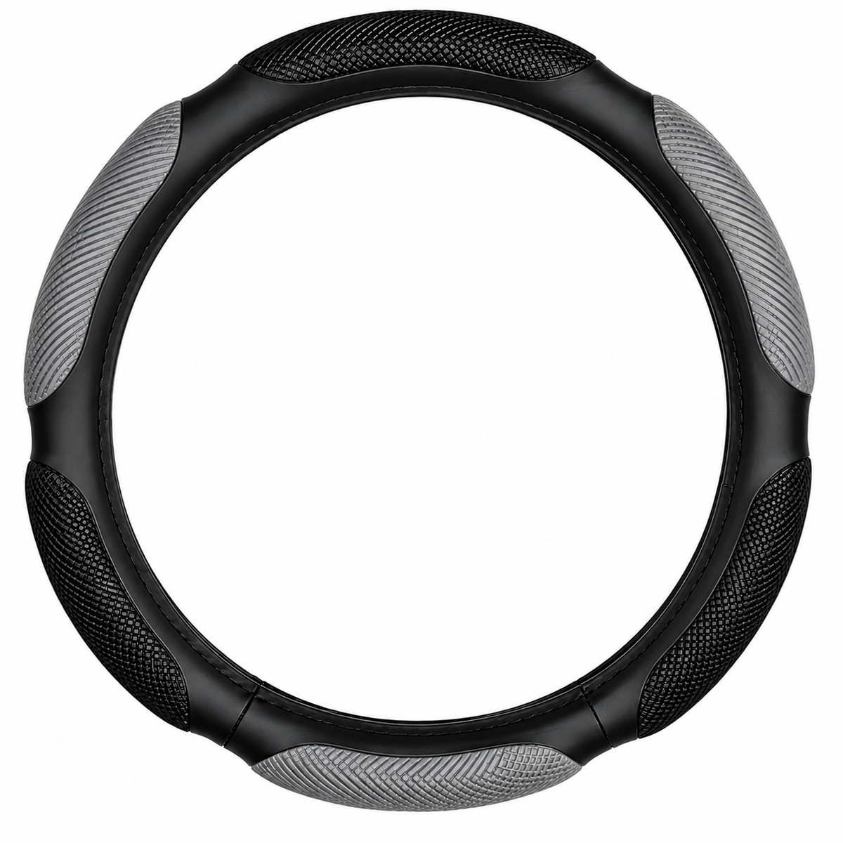 Cubre volante acolchado CAMION 45CM NEGRO/GRIS