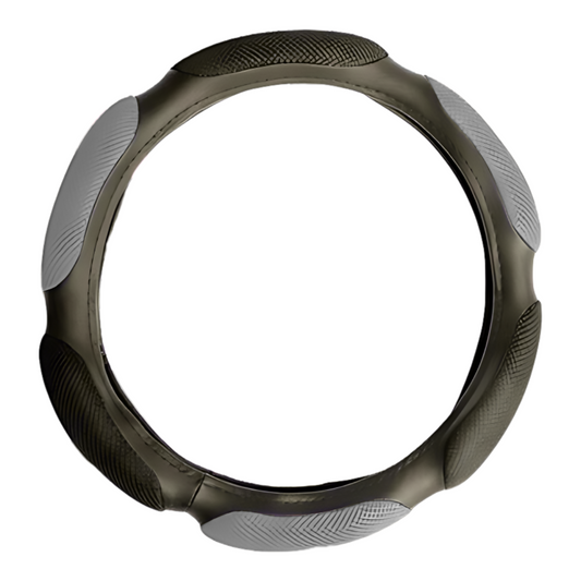 Cubre volante acolchado CAMION 45CM NEGRO/GRIS