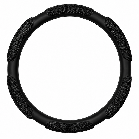Cubre Volante Semi Cuero NEGRO-NEGRO