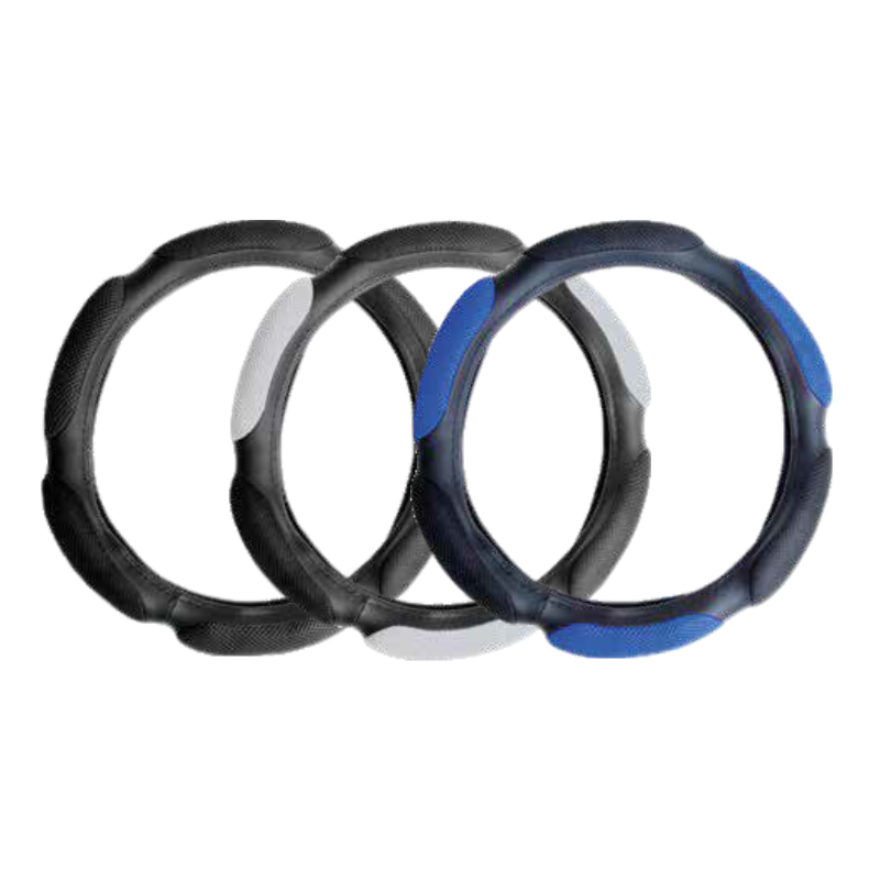 Cubre volante acolchado CAMION 45CM NEGRO/GRIS