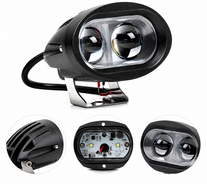 Foco Doble Lupa LED Azul