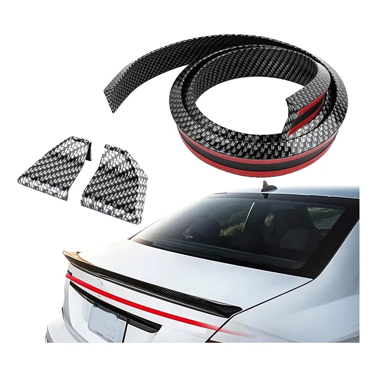 Nueva Moldura Spoiler Samurai para autos Carbono