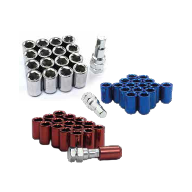 Tuercas de Seguridad 16 + 1,  12 mm x 1,25 Rojo