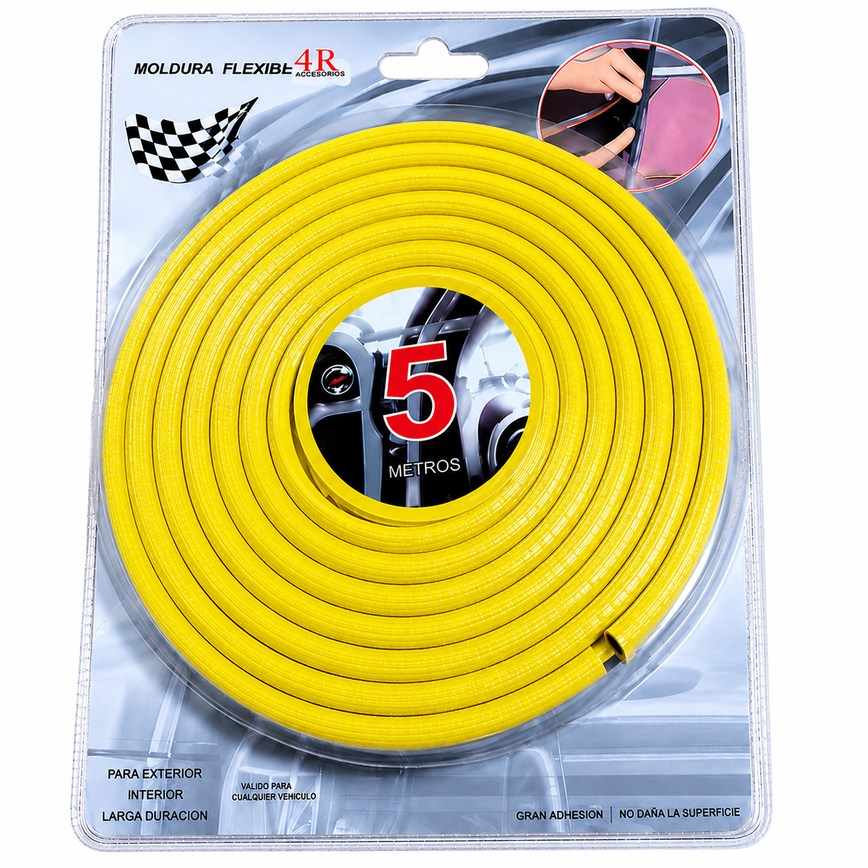 Goma para puerta AMARILLO 5,2mts