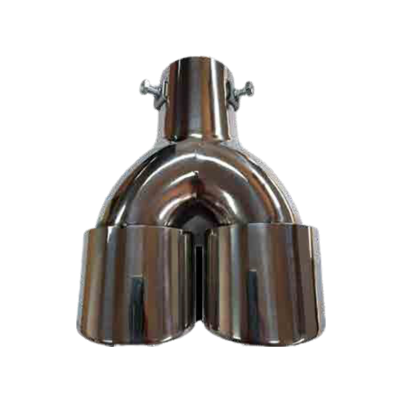 Cola de Escape Doble Cromada Metalica