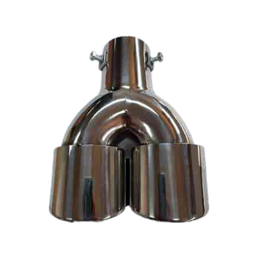 Cola de Escape Doble Cromada Metalica