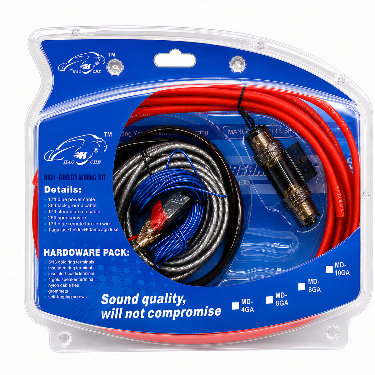 Kit de cable para amplificador de auto de gran calidad