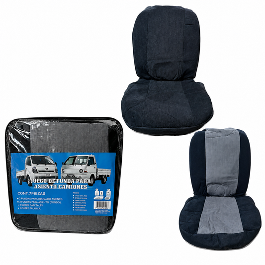 Funda Asiento de Tela Para Camiones Color Negro